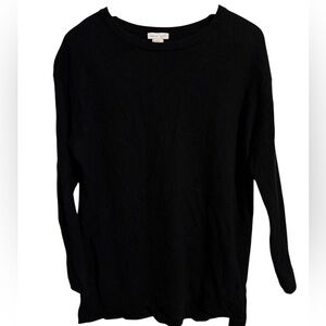 J. Jill Black Crew Neck Cashmere crewneck tunic Sweater women’s sz Small Petite